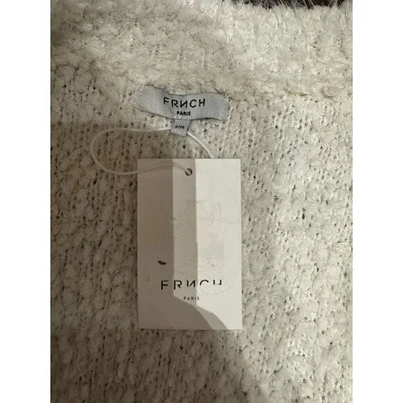 FRNCH Paris Popcorn Eyelash Soft Open Front Long Cardigan NWT - Picture 5 of 7